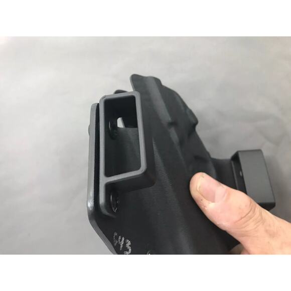 Queen City Holsters Glock 43 Side Holster‎ OWB Right Hand Black Belted - Picture 4 of 4